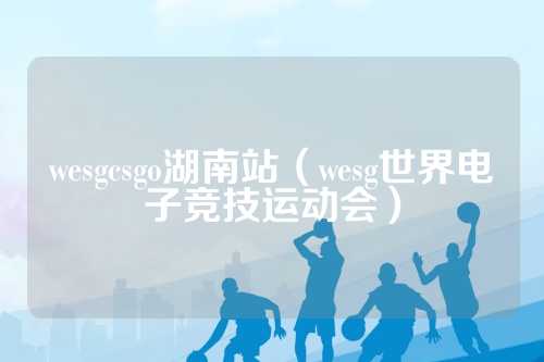 wesgcsgo湖南站（wesg世界电子竞技运动会）